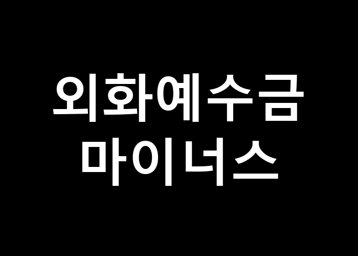 외화예수금 마이너스, 어떤 원인으로 발생할 수 있을까?